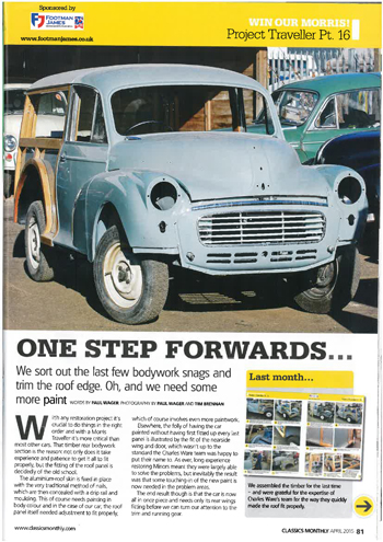 classics monthly morris minor traveller wood 2015