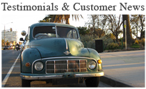 Charles Ware's Morris Minor Centre Testimonials and Customer news